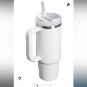 White 30 oz Stanley with Boot cup